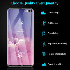 AICase Screen Protector for Galaxy S10 Plus,0.125mm [Soft Curved Film ][HD Clear] [Case Friendly][FullCoverage] [Bubble-Free][Anti Fingerprint] Screen Cover for Samsung Galaxy S10+