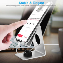 Load image into Gallery viewer, AICase Cell Phone Stand, Aluminum Desktop Cellphone Stand for iPhone X/Xs/Max/8/8 Plus/7/7 Plus/6s/6Plus, Nintendo Switch, Galaxy/S10/S9/S8/S7/S6/S5, Kindle, Google Nexus