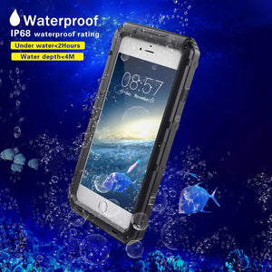 iPhone 7 Plus/ 8 Plus Waterproof Case, AICase IP68 Underwater Heavy Duty Cover [Full Body Protective] Metal Shockproof Shell with Built in Screen Protector for iPhone 7 Plus/ 8 Plus