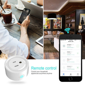 Wifi Smart Plug Wlan Outlets Wireless Smart Mini Outlet Compatible With Amazon Alexa Echo,Google Home No Hub Required, White