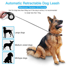 Load image into Gallery viewer, Retractable Dog Leash with Tangle-Free Heavy Duty One Button Break &amp; Lock Tape