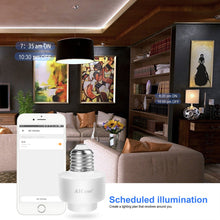 Load image into Gallery viewer, Smart Wifi E27 Light Socket, AICase Intelligent Wlan Home Remote control Light Lamp Bulb Holder Compatible with Alexa and Google Home-White