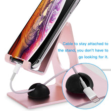 Load image into Gallery viewer, AICase Cell Phone Stand, Aluminum Desktop Cellphone Stand for iPhone X/Xs/Max/8/8 Plus/7/7 Plus/6s/6Plus, Nintendo Switch, Galaxy/S10/S9/S8/S7/S6/S5, Kindle, Google Nexus