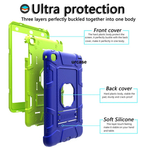 Hybrid Shockproof Hard Rubber Kickstand Case Cover for Apple iPad Mini 1/2/3