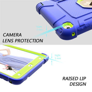 Hybrid Shockproof Hard Rubber Kickstand Case Cover for Apple iPad Mini 1/2/3