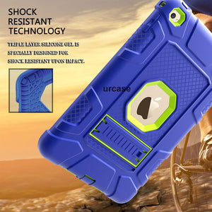 Hybrid Shockproof Hard Rubber Kickstand Case Cover for Apple iPad Mini 1/2/3