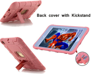 Hybrid Shockproof Hard Rubber Kickstand Case Cover for Apple iPad Mini 1/2/3