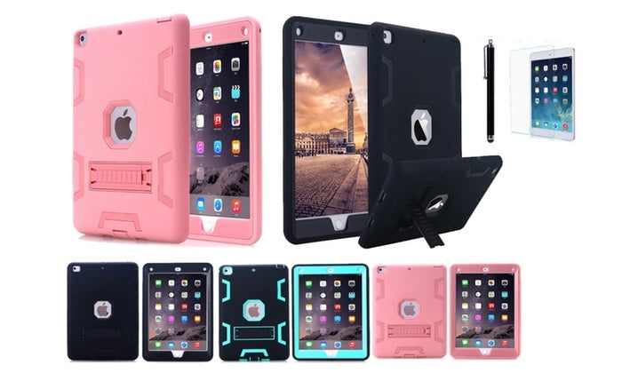 Shockproof Heavy Duty Case with Kickstand for New iPad 9.7 Inch 2017
