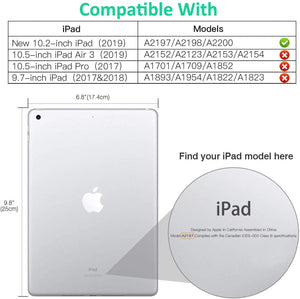 iPad 10.2 Kickstand Shockproof Heavy Duty Rubber High Impact Resistant Rugged Hybrid Case with Stylus
