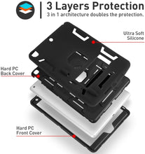 Load image into Gallery viewer, iPad 10.2 Kickstand Shockproof Heavy Duty Rubber High Impact Resistant Rugged Hybrid Case with Stylus