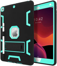 Load image into Gallery viewer, iPad 10.2 Kickstand Shockproof Heavy Duty Rubber High Impact Resistant Rugged Hybrid Case with Stylus