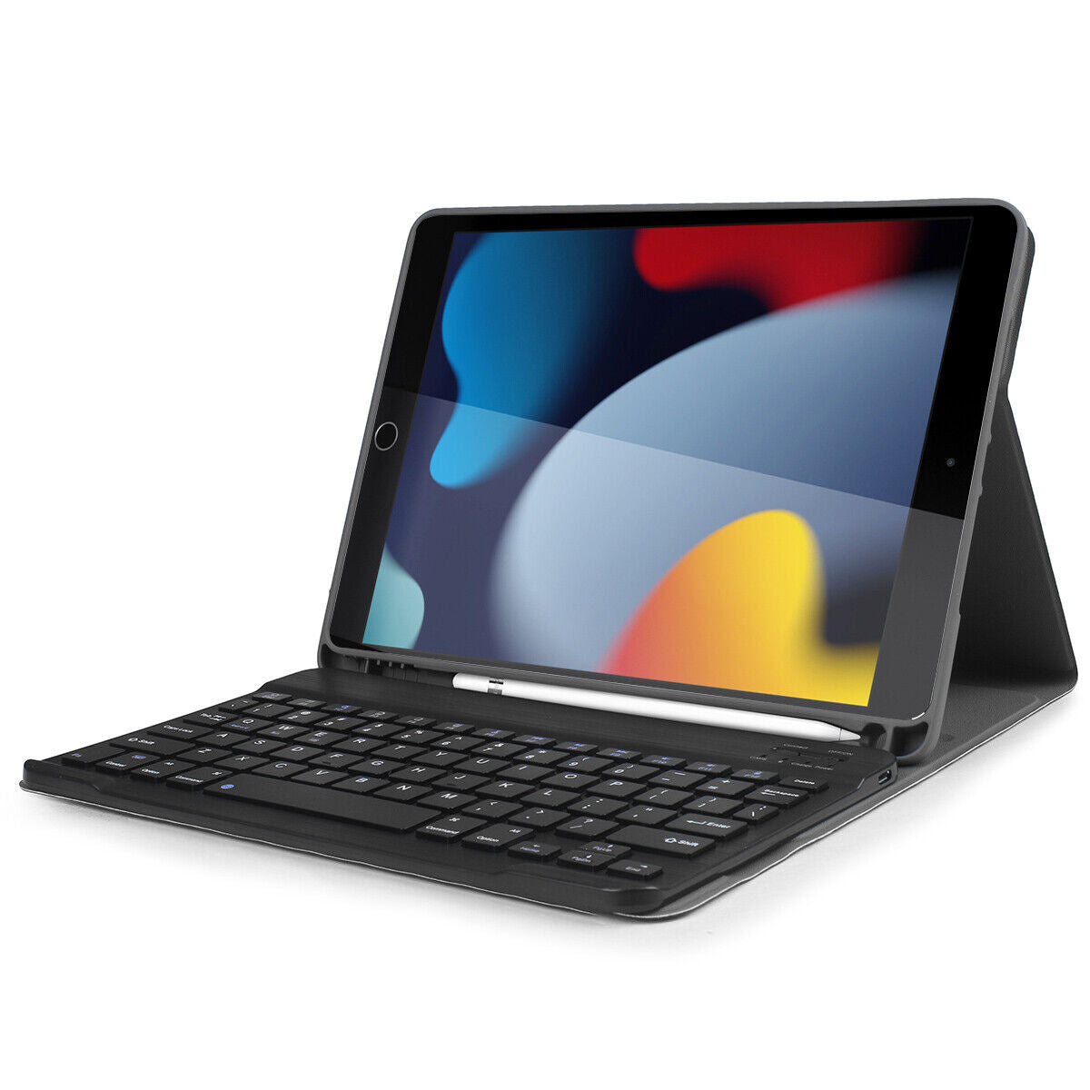 Leather Keyboard Case with Pencil Holder For  iPad 10.2