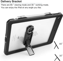 Load image into Gallery viewer, iPad 10.2 IP68 Waterproof Case Cover with Strap Stand Pencil Holder Built-in Screen Protector