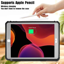 Load image into Gallery viewer, iPad 10.2 IP68 Waterproof Case Cover with Strap Stand Pencil Holder Built-in Screen Protector