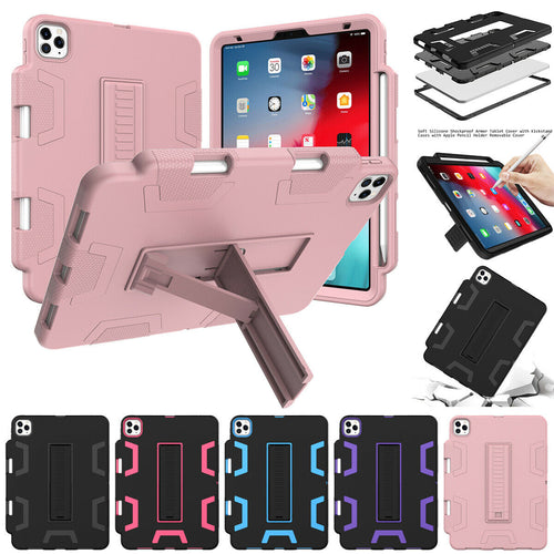 iPad Pro 11 Inch Hybrid Rubber Shockproof Heavy Duty Stand Cover