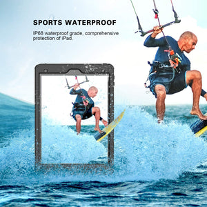 Waterproof Protective Case with Built-in Screen Protector ShockAbsorbing Bumper Dustproof Submersible FullBody Case for iPad 10.2 2019 7th Generation