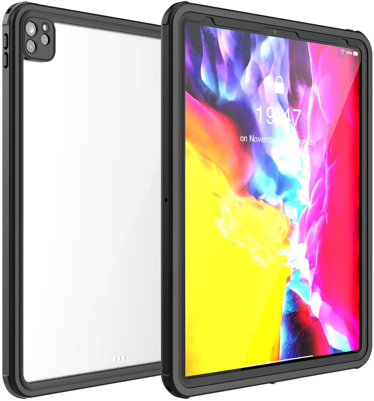 Waterproof Case,with Built-in Screen Protector Dustproof Submersible Full-Body Cover for 2020 iPad Pro 12.9