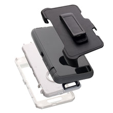 Load image into Gallery viewer, Shockproof 4 in 1 Rugged Dust Proof Cover with Holster Belt Clip Kickstand for iPhone