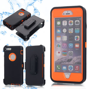 Shockproof 4 in 1 Rugged Dust Proof Cover with Holster Belt Clip Kickstand for iPhone