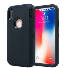 Load image into Gallery viewer, Heavy Duty Tough 3 in 1 Hard PC Soft Silicone Impact Protection Dust Proof Full Body Protection Case Cover for Apple iPhone X/XS/XS Max/XR