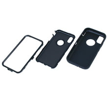 Load image into Gallery viewer, Heavy Duty Tough 3 in 1 Hard PC Soft Silicone Impact Protection Dust Proof Full Body Protection Case Cover for Apple iPhone X/XS/XS Max/XR