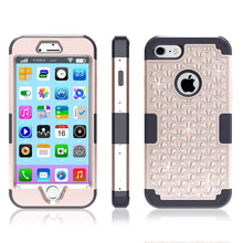 Load image into Gallery viewer, Diamond Bling Hybrid Armor Rugged Rubber Diamond Matte Hard Case Cover