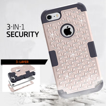 Load image into Gallery viewer, Diamond Bling Hybrid Armor Rugged Rubber Diamond Matte Hard Case Cover