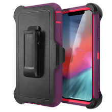Load image into Gallery viewer, Shockproof 4 in 1 Rugged Dust Proof Cover with Holster Belt Clip Kickstand for iPhone