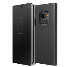 Load image into Gallery viewer, AICase Luxury Translucent View Window Front Smart Sleep Wake Up Function Mirror Screen Flip Electroplate Plating Stand Full Body Protective Case