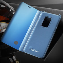 Load image into Gallery viewer, AICase Luxury Translucent View Window Front Smart Sleep Wake Up Function Mirror Screen Flip Electroplate Plating Stand Full Body Protective Case