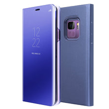 Load image into Gallery viewer, AICase Luxury Translucent View Window Front Smart Sleep Wake Up Function Mirror Screen Flip Electroplate Plating Stand Full Body Protective Case