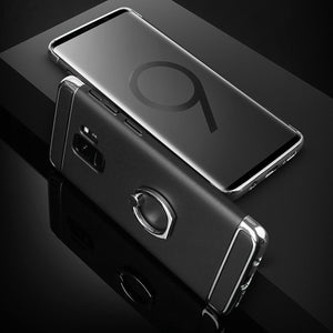Galaxy S9 Ring Stand Case, AICase Ultra Thin and Slim Hard Case 3 in 1 Combo Coated [360 Degree Rotating Ring Kickstand] [Electroplate Frame Cover] for Samsung Galaxy S9