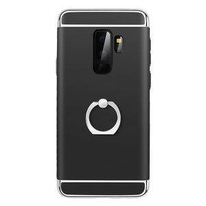 Galaxy S9 Plus Ring Stand Case, AICase Ultra Thin and Slim Hard Case 3 in 1 Combo Coated [360 Degree Rotating Ring Kickstand] [Electroplate Frame Cover] for Samsung Galaxy S9 Plus (Black)