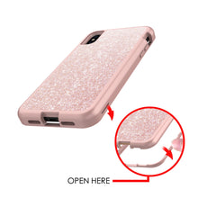Load image into Gallery viewer, Marble Bling Glitter Shockproof Full Armor Hard Case Cover for iPhone X Series