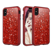 Load image into Gallery viewer, Marble Bling Glitter Shockproof Full Armor Hard Case Cover for iPhone X Series
