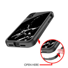 Load image into Gallery viewer, iPhone XS Marble Bling Glitter Shockproof Full Armor Hard Case Cover