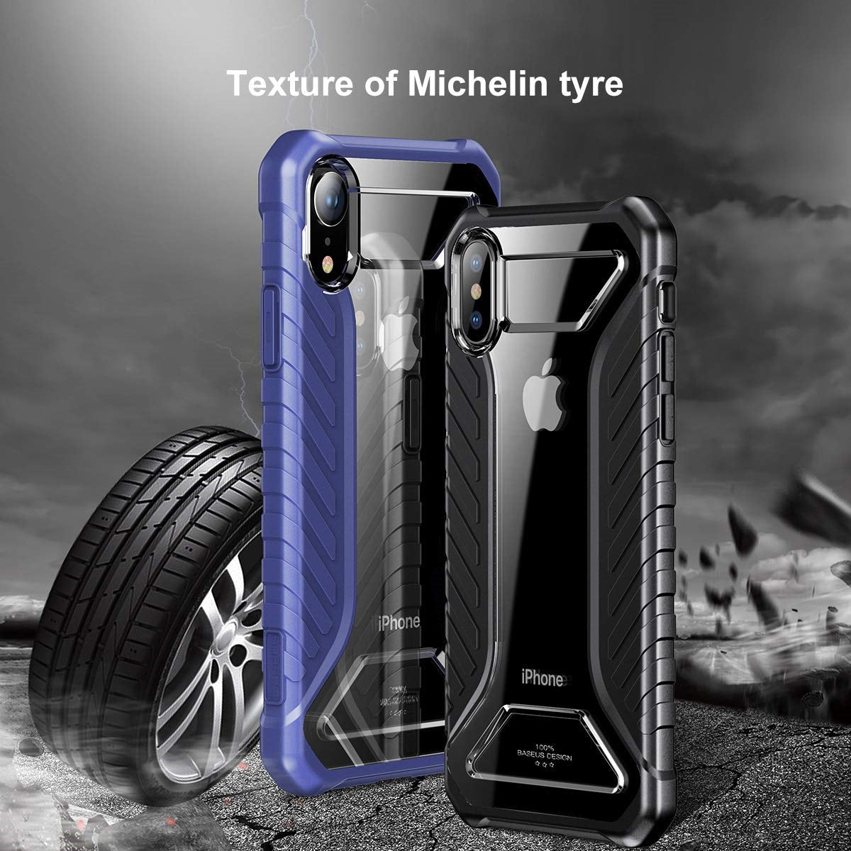 AICase iPhone X or XS Luxury Transparent Clear Back Air Cushion Technology and Secure Grip Drop Protection Protective Case