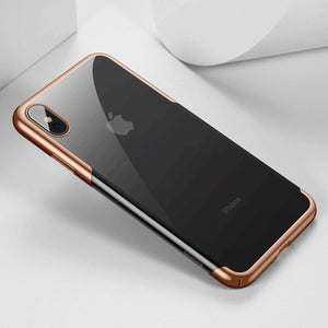 iPhone Xs Clear Case, AICase Shinning Electroplating Design PC Bumper Clear Back Protective Cover Bumper for Apple 5.8'' iPhone Xs