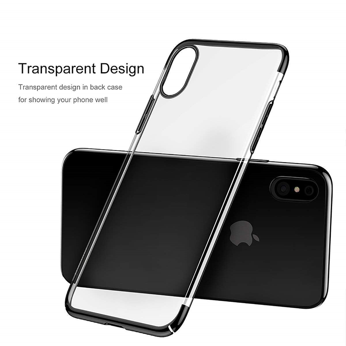 iPhone Xs Max 6.5'' 2018 Clear Case, AICase Shinning Electroplating Design PC Bumper Clear Back Protective Cover Bumper for Apple iPhone Xs Max 6.5