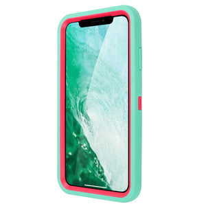 Heavy Duty Tough 3 in 1 Hard PC Soft Silicone Impact Protection Dust Proof Full Body Protection Case Cover for Apple iPhone X/XS/XS Max/XR