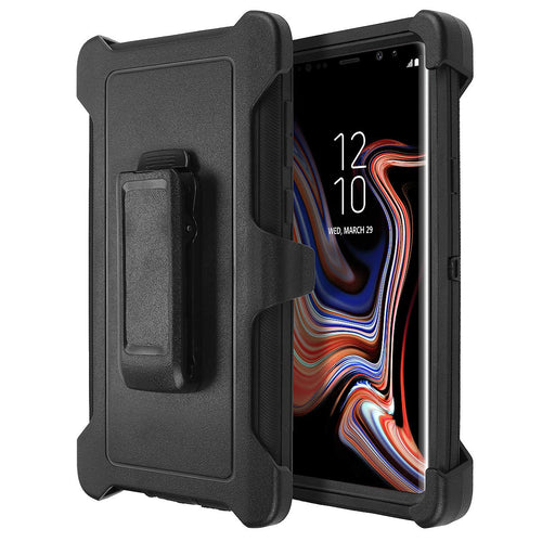 Galaxy Note 9 Shockproof Heavy Duty 3 in 1 Soft Silicone & Hard Back Cover Bumper Protective Skid-Proof Anti-Scratch Hybrid Case