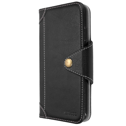 iPhone Wallet PU Leather & Soft TPU Inner Case, Flip Folio Book Card Slots Cover