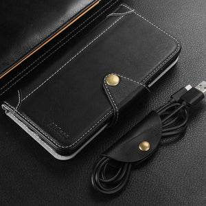 iPhone Wallet PU Leather & Soft TPU Inner Case, Flip Folio Book Card Slots Cover
