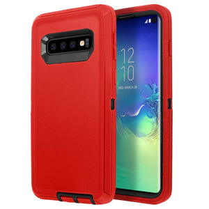 Galaxy S10 Heavy Duty 3 in 1 Scratch Resistant, Dropproof, Soft TPU+ Hard PC Hybrid Truly Shockproof Water-Resistance Protective Case