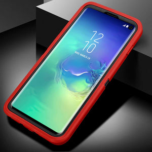 Galaxy S10 Heavy Duty 3 in 1 Scratch Resistant, Dropproof, Soft TPU+ Hard PC Hybrid Truly Shockproof Water-Resistance Protective Case