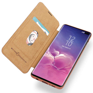 Samsung Galaxy S10/S10+/S10e G-CASE Ultra Slim Folio Flip Leather Wallet Case 360 Degree Full Body Protection Case with Card Slot for ID/Card/Cash