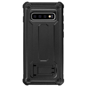 Samsung Galaxy S10/S10+/S10e Dual Layer Hybrid Defender Hard PC + Soft TPU Bumper Shockproof with Built-in Kickstand
