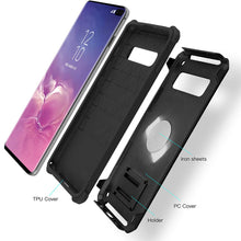Load image into Gallery viewer, Samsung Galaxy S10/S10+/S10e Dual Layer Hybrid Defender Hard PC + Soft TPU Bumper Shockproof with Built-in Kickstand