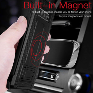 Samsung Galaxy S10/S10+/S10e Dual Layer Hybrid Defender Hard PC + Soft TPU Bumper Shockproof with Built-in Kickstand