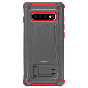 Samsung Galaxy S10/S10+/S10e Dual Layer Hybrid Defender Hard PC + Soft TPU Bumper Shockproof with Built-in Kickstand